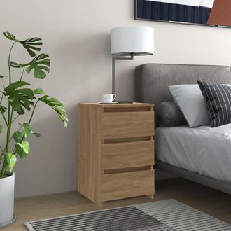 Berkfield Home Bed Cabinets 2 pcs Sonoma Oak 40x35x62.5 cm Engineered Wood in Brown