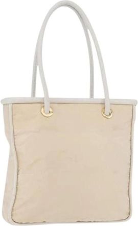 Celine Pre-owned Tote Bags, female, Beige, Size: ONE SIZE Pre-owned Vintage Nylon Tote Bag