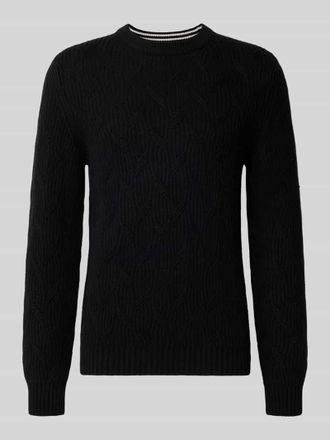 Christian Berg Strickpullover mit Kaschmir-Anteil in Black, Größe 3XL