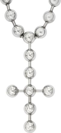 Diesel Ball Chain Single Cross Pendant Necklace in Silver at Nordstrom