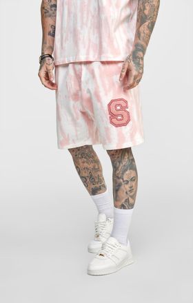 Siksilk Short jogger tie dye rosa para hombre SikSilk S