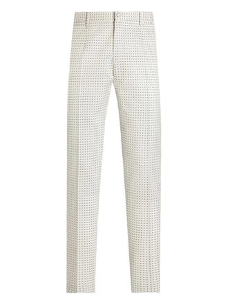 Dolce & Gabbana jacquard-pattern trousers - White