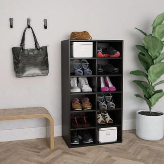 vidaXL Vidaxl - Mueble Zapatero De Madera Contrachapada Blanco 54x34x100,5 Cm