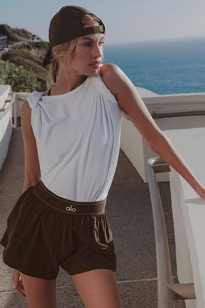 Alo | Match Point Short in Espresso, Size: Medium