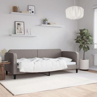 vidaXL Sof&aacute; Cama Sin Colch&oacute;n Tela Gris Taupe 80x200 Cm Vidaxl