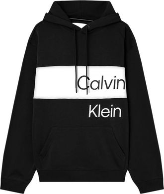 Calvin Klein Large Logo Hoodie - Heren - Hoodies - Zwart - XL - Hoodies & sweatvesten