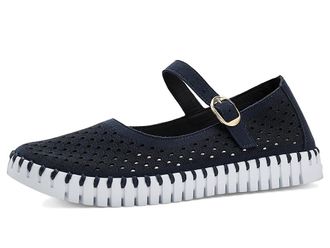 Ilse Jacobsen Tulip 3476 Womens Dress Flat Shoes Dark Indigo : EU 41 (US Womens 11) M, Faux Leather