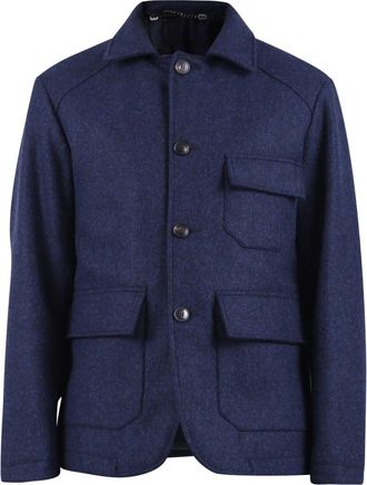Doppiaa Blazerjas - Heren - Blazers - Blauw - L - Wol - Jassen