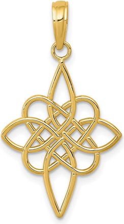 Diamond2Deal 14k Yellow Gold Celtic Knot Pendant