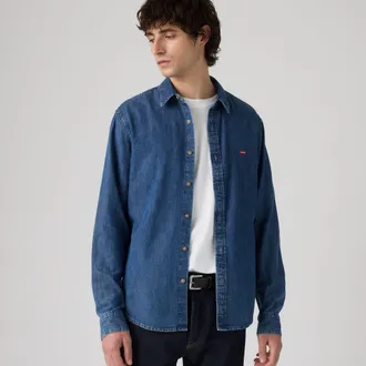 Levi's Battery Housemark Standard Shirt - Mens - 2XL - Medium Wash / Tom Mid Wash