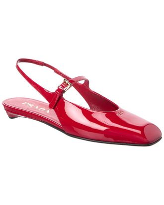 Prada Patent Leather Slingback Ballerina Flat