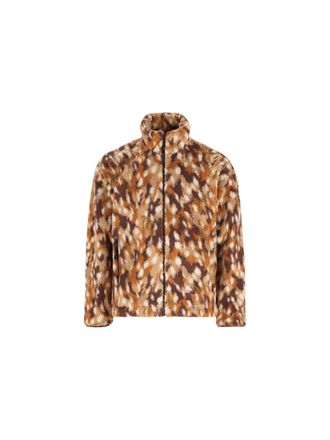 Napapijri Patterned High-Neck Polyester Fleece Jacket