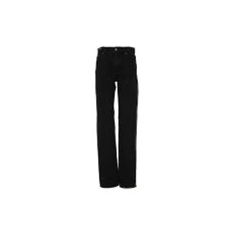 Saint Laurent Relax Rechte jeans - Dames - Jeans - Zwart - Maat: W25 Katoen