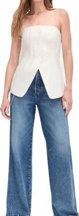 Favorite Daughter Missed Your Chance Strapless Bustier Top In Ivory