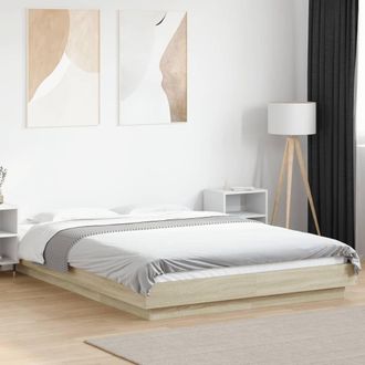 vidaXL Vidaxl - Estructura De Cama Madera De Ingenier&iacute;a Roble Sonoma 120x200 Cm