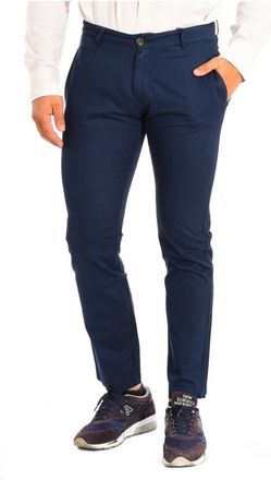 La Martina Recht Gesneden Lange Broek - Heren - Chinos - Blauw - W40 - Katoen - Broeken