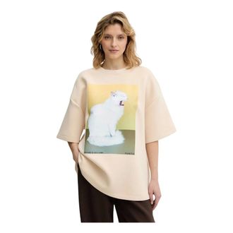 Munthe Camiseta Raploi - Tops - Mujer - Beige - S