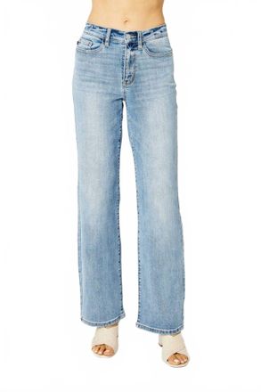 Judy Blue High Waist Straight Leg Jeans In Light Wash