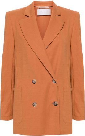 Harris Wharf London notched-lapels single-breasted blazer - women - Polyamide/Viscose - 42 - Orange