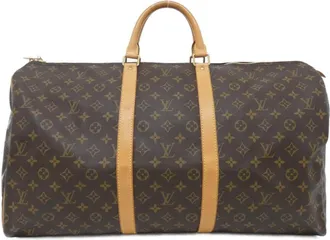 Louis Vuitton Marron Coated Canvas Boston Bag (Pre-Owned)