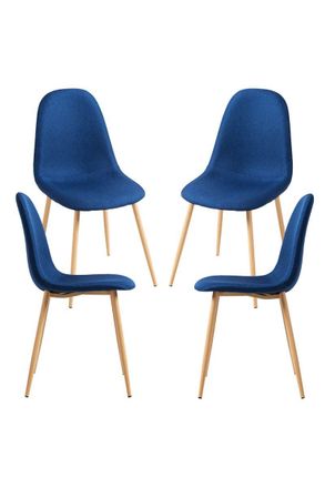 Regalos Miguel Packs Sillas Comedor - Pack 4 Sillas Teok Tela - Azul