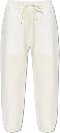 Moncler Panelen Trainingsbroeken - Dames - Sweatpants - Beige - L - Katoen - Broeken
