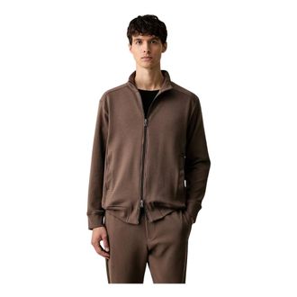 Paul & Shark Hoodies & sweatvesten, Heren, Bruin, 2Xl, Katoen, Zip-throughs