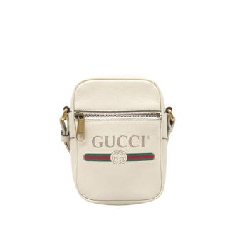 Gucci Pre-owned Gucci Mini Grained Calfskin Logo Crossbody Unisex 3GG3RX5SVYBF0PCQ