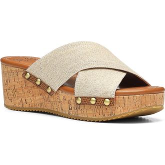 Donald J Pliner Summer Platform Wedge Sandal in Saddle at Nordstrom Rack, Size 5.5