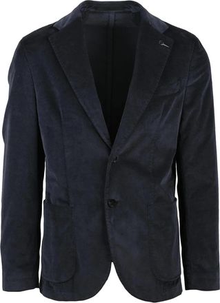 Paoloni Cotton Modal Velvet Jacket With Textured Finish And Button Closure