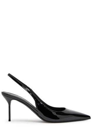 PARIS TEXAS Lidia 70 Patent Leather Slingback Pumps - Black