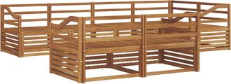 vidaXL Conjunto De Sof&aacute;s De Exterior 7 Uds. Natural Vidaxl
