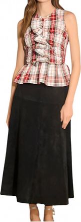 Hunter Bell Doering Sleeveless Top In Carlyle Plaid