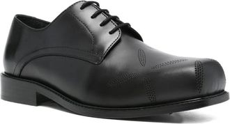 Stefan Cooke Derby schoenen met vierkante neus - Zwart