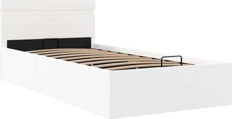 vidaXL Vidaxl - Giroletto Contenitore Idraulico led Bianco Similpelle 100x200cm