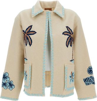Alanui Intricately Embroidered Virgin Wool Jacket with Boxy Silhouette