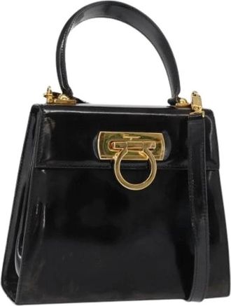 Ferragamo Pre-owned Handbag - Dames - Vintage Handtas - Zwart - ONE Size - Leer - Vintage
