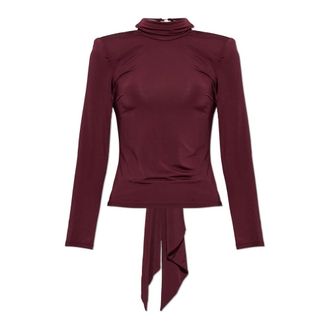 Rotate Rotate Birger Christensen, Dames, Blouses & Shirts, Rood, Maat: XS Leer