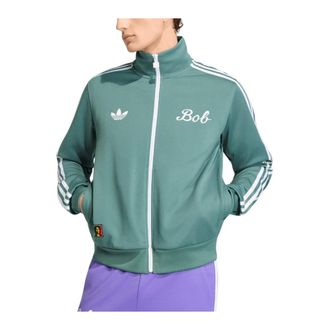 adidas Bob Marley Originals Track Top Tech Emerald - Heren - Sportshirts - Groen - S - Katoen - Fitness