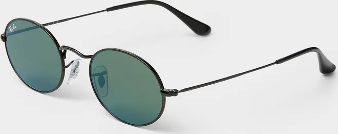 Metallic oval sunglasses