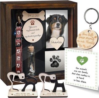 OEM Caja Conmemorativa Para Animales De 21,8 Cm, Escultura De Perro De Madera, Frasco De Ceniza Y Pelo, Llavero Conmemorativo Para Gatos