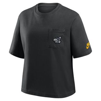 Nike Iowa Legacy Pocket Boxy Nike Womens College T-Shirt in Black | 11CM00AIAV-SYF
