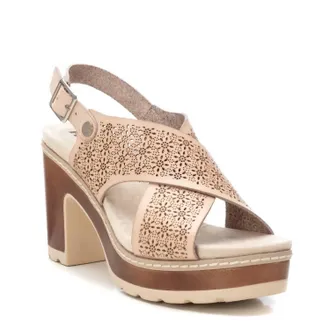 Xti Womens Refresh Heeled Sandals In Beige