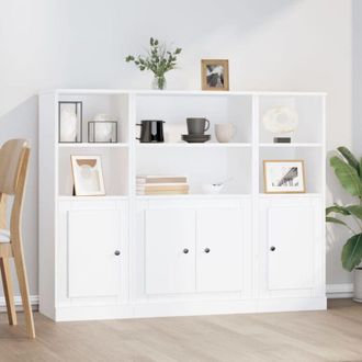 vidaXL Credenze 3 pz Bianche in Legno Multistrato - Vidaxl