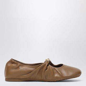 Loewe Brown Pebble ballet flats in nappa leather