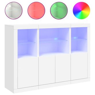 Berkfield Home Sideboards with LED Lights 3 pcs White Engineered Wood