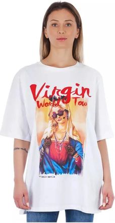 Frankie Morello Oversized T-shirt - Dames - T-shirts - Wit - S - Katoen - Tops