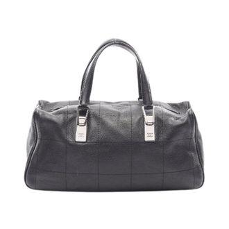 Chanel Pre-owned Chocolate Bar Leren Handtas - Dames - Pre-owned - Zwart - Maat: ONE Size Leer