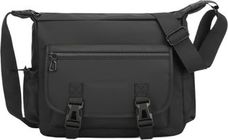 Generic Compatible For Mens casual Oxford personalized trendy shoulder bag crossbody(Black)