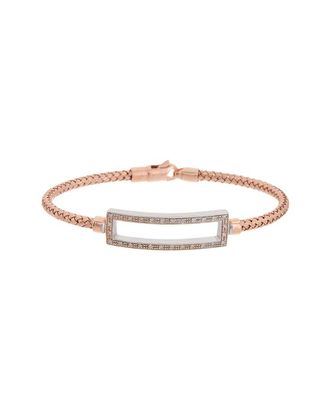 Meshmerise 18K Over Silver 0.20 Ct. Tw. Diamond Mesh Bangle Bracelet
